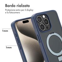 Accezz Cover con anello e supporto con MagSafe Apple iPhone 15 Pro Max - Blu