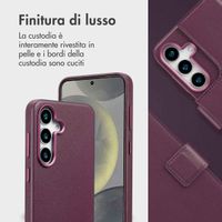 Accezz Cover in pelle 2 in 1 con MagSafe Samsung Galaxy S25 - Heath Purple