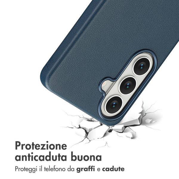 Accezz Cover in Pelle con MagSafe Samsung Galaxy S26 - Nightfall Blue