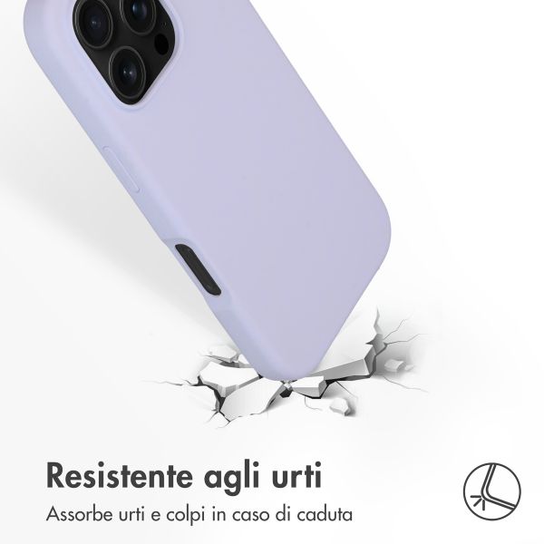 Accezz Cover in silicone liquido con MagSafe Apple iPhone 16 Pro - Viola