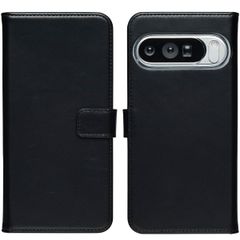 Selencia Cover a libro in vera pelle Google Pixel 10 Pro XL - Nero