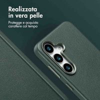 Accezz Cover in Pelle con MagSafe Samsung Galaxy S25 Plus - Cedar Green