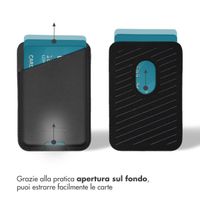 Accezz Portacarte in pelle - Compatibile con MagSafe e Qi2 - Onyx Black