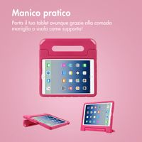 imoshion Cover per tablet a prova di bambino con bambole rimovibili Apple iPad 9 (2021) 10.2 pollici / iPad 8 (2020) 10.2 pollici / iPad 7 (2019) 10.2 pollici - Rosa