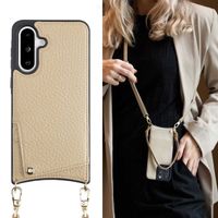 Selencia Cover per telefono Nova con cordino e portacarte Samsung Galaxy A36 / A56 - Beige