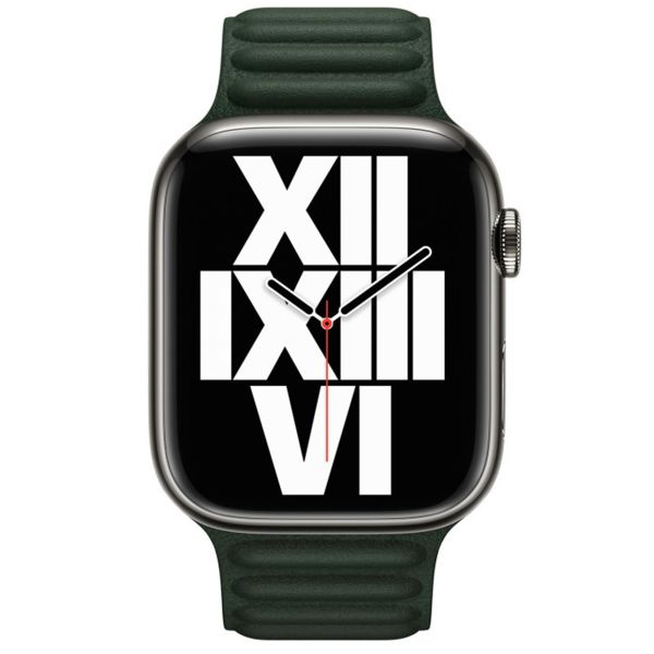Apple Cinturino Leather Link Apple Watch | 38/40/41/42 mm - Taglia M/L - Sequoia Green