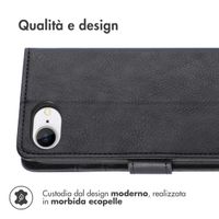 imoshion Cover a libro di Lusso Apple iPhone 17e / 16e - Nero