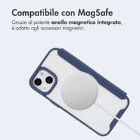 imoshion Bookcase trasparente con MagSafe Apple iPhone 14 / 13 - Blu