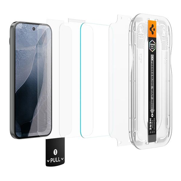 Spigen Vetro temperato GLAStR EZ Fit, confezione da 2 + Applicatore Google Pixel 11 / 11 Pro