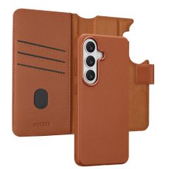 Accezz Cover in pelle 2 in 1 con MagSafe Samsung Galaxy S26 - Sienna Brown
