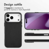 Accezz Cover in Pelle con MagSafe Apple iPhone 17 Pro Max - Onyx Black