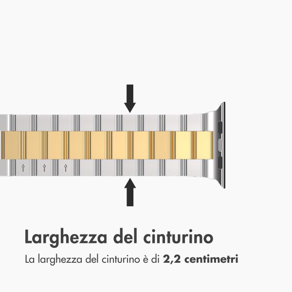 imoshion Cinturino in acciaio Apple Watch | 44/45/46/49 mm - Argento & Oro