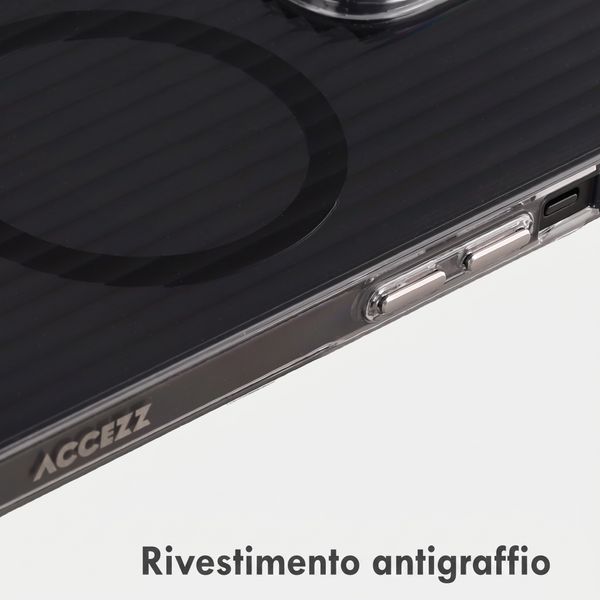 Accezz Cover Lite con MagSafe | Fluted | Apple iPhone 13 - Nero