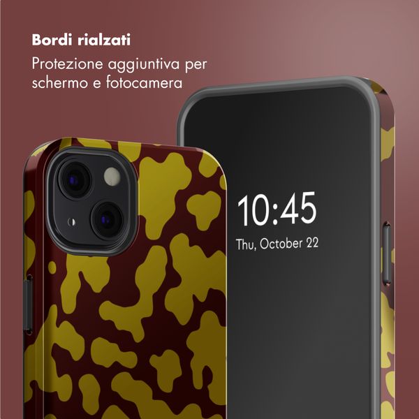 Selencia Cover posteriore Vivid con MagSafe Apple iPhone 13 - Moo'd Olive Dust