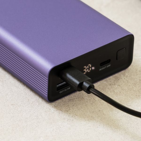 imoshion Powerbank in alluminio Ultra Series 20.000 mAh - Ricarica rapida fino a 33 watt - Tropical Violet