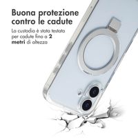 Accezz Cover con anello e supporto con MagSafe Apple iPhone 17 - Trasparente