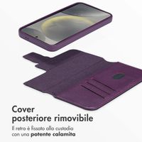 Accezz Cover in pelle 2 in 1 con MagSafe Samsung Galaxy S24 - Heath Purple