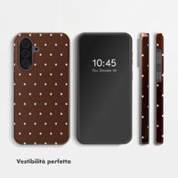 Selencia Cover Posteriore Vivid Samsung Galaxy A37 (5G) - Happy Dots Chocolate