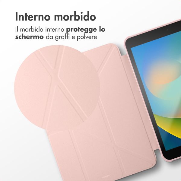 imoshion Cover Origami Apple iPad 9 (2021) 10.2 pollici / iPad 8 (2020) 10.2 pollici / iPad 7 (2019) 10.2 pollici - Rosa