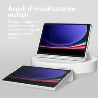 Accezz Cover a libro in silicone Smart Samsung Galaxy Tab A9 Plus - Grigio