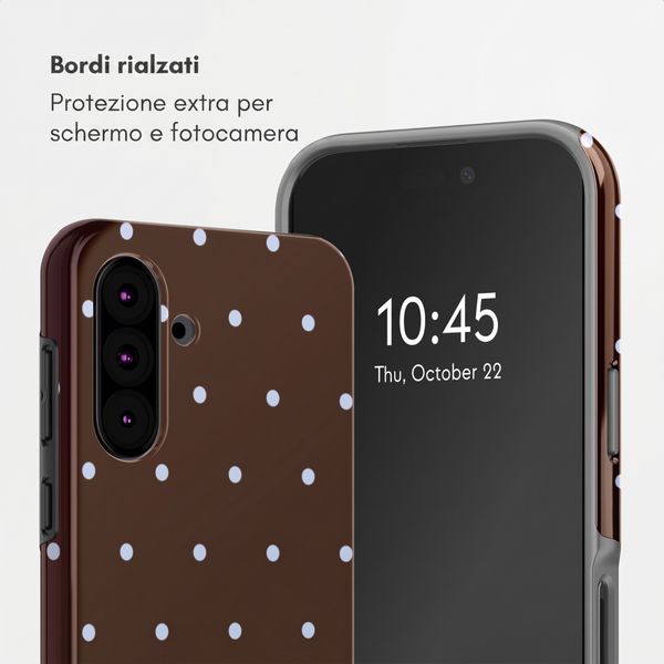 Selencia Cover Posteriore Vivid Samsung Galaxy A36 / A56 - Happy Dots Chocolate