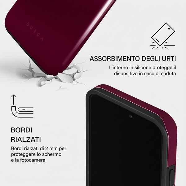 Burga Cover Posteriore Resistente con MagSafe Apple iPhone 13 Pro - Dark Cherry
