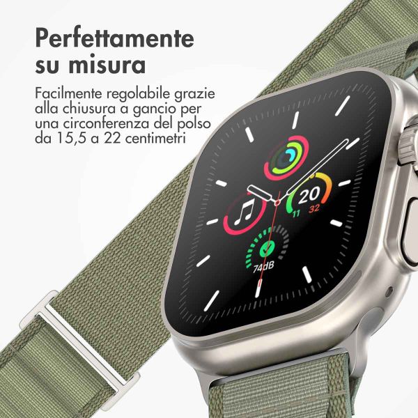 imoshion Cinturino in nylon Alpine Apple Watch | 44/45/46/49 mm - Olive Green