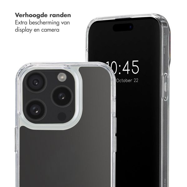 Selencia Cover trasparente con ganci rimovibili + cinturino da polso con pietre naturali Apple iPhone 15 Pro - Earth Tones