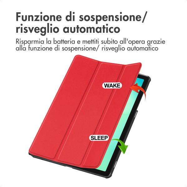 imoshion Cover a libro Trifold Samsung Galaxy Tab A11 Plus - Rosso