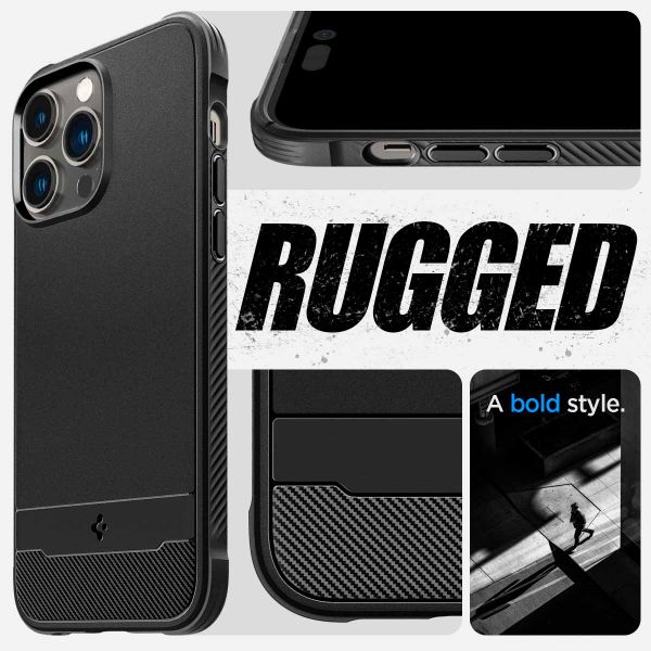 Spigen Cover Rugged Armor con MagSafe Apple iPhone 14 Pro Max - Nero