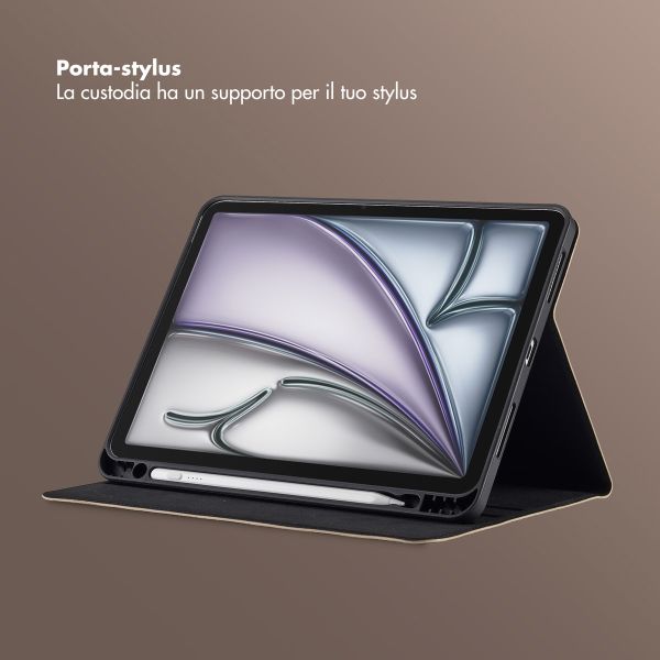 Selencia Cover Riva Apple iPad Air 11 pollici (2026) M4 / (2025) M3 / (2024) M2 / Air 5 (2022) / Air 4 (2020) - Beige