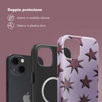 Selencia Cover posteriore Vivid con MagSafe Apple iPhone 13 - Stars Plum Lilac