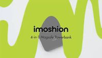 imoshion Powerbank MagSafe 4-in-1 con supporto da 10.000 mAh – Power Delivery – iPhone / AirPods / Apple Watch – Nero