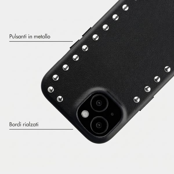 Selencia Cover posteriore Studs con MagSafe Apple iPhone 15 - Velvet Black