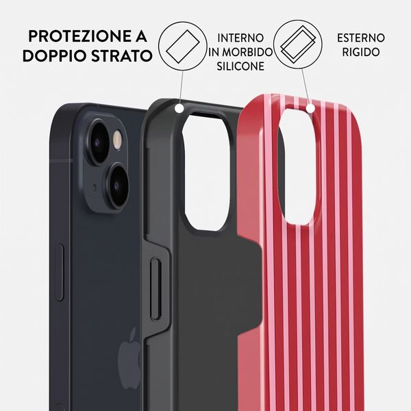 Burga Cover Posteriore Resistente con MagSafe Apple iPhone 13 - Strawberry Jam