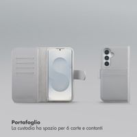 Selencia Libreria rimovibile Olyn con MagSafe Samsung Galaxy S25 / S24 - Grigio