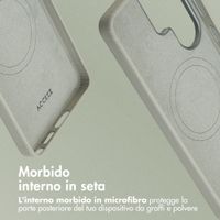 Accezz Cover in Pelle con MagSafe Samsung Galaxy S26 Ultra - Light Grey