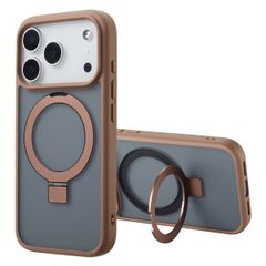 Accezz Cover con anello e supporto con MagSafe Apple iPhone 17 Pro - Marrone