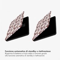 Selencia Cover per tablet Vivid Apple iPad Air 11 pollici (2026) M4 / (2025) M3 / (2024) M2 / Air 5 (2022) / Air 4 (2020) - Choco Flower Pop