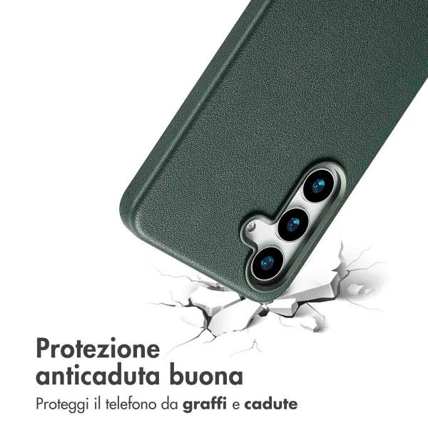 Accezz Cover in Pelle con MagSafe Samsung Galaxy S25 - Cedar Green