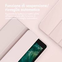 Accezz Cover a libro in silicone Smart Apple iPad 9 (2021) 10.2 pollici / iPad 8 (2020) 10.2 pollici / iPad 7 (2019) 10.2 pollici - Rosa
