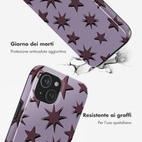 Selencia Cover posteriore Vivid con MagSafe Apple iPhone 15 - Stars Plum Lilac
