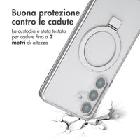 Accezz Cover con anello e supporto con MagSafe Samsung Galaxy S25 Plus - Trasparente