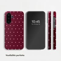 Selencia Cover Posteriore Vivid Samsung Galaxy A57 (5G) - Happy Dots Burgundy