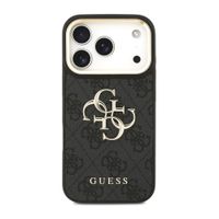 Guess Cover Posteriore con Logo 4G in Metallo Apple iPhone 18 Pro Max / 17 Pro Max - Black