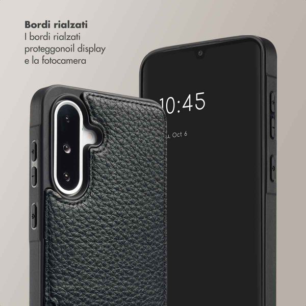 Selencia Cover per telefono Nova con cordino e portacarte Samsung Galaxy A36 / A56 - Nero