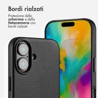 Accezz Cover in Pelle con MagSafe Apple iPhone 16 - Onyx Black