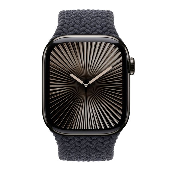 Apple Cinturino Solo intrecciato Apple Watch | 44/45/46/49 mm - Taglia 4 - Midnight