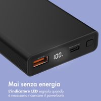 imoshion Powerbank Ultra Series in alluminio da 10.000 mAh – Quick Charge e Power Delivery – Nero