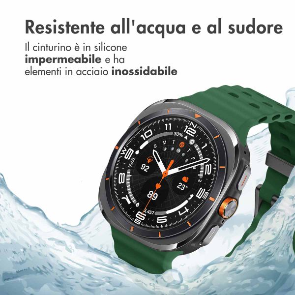 imoshion Cinturino Ocean in silicone Samsung Galaxy Watch Ultra (2024/2025) - Verde scuro